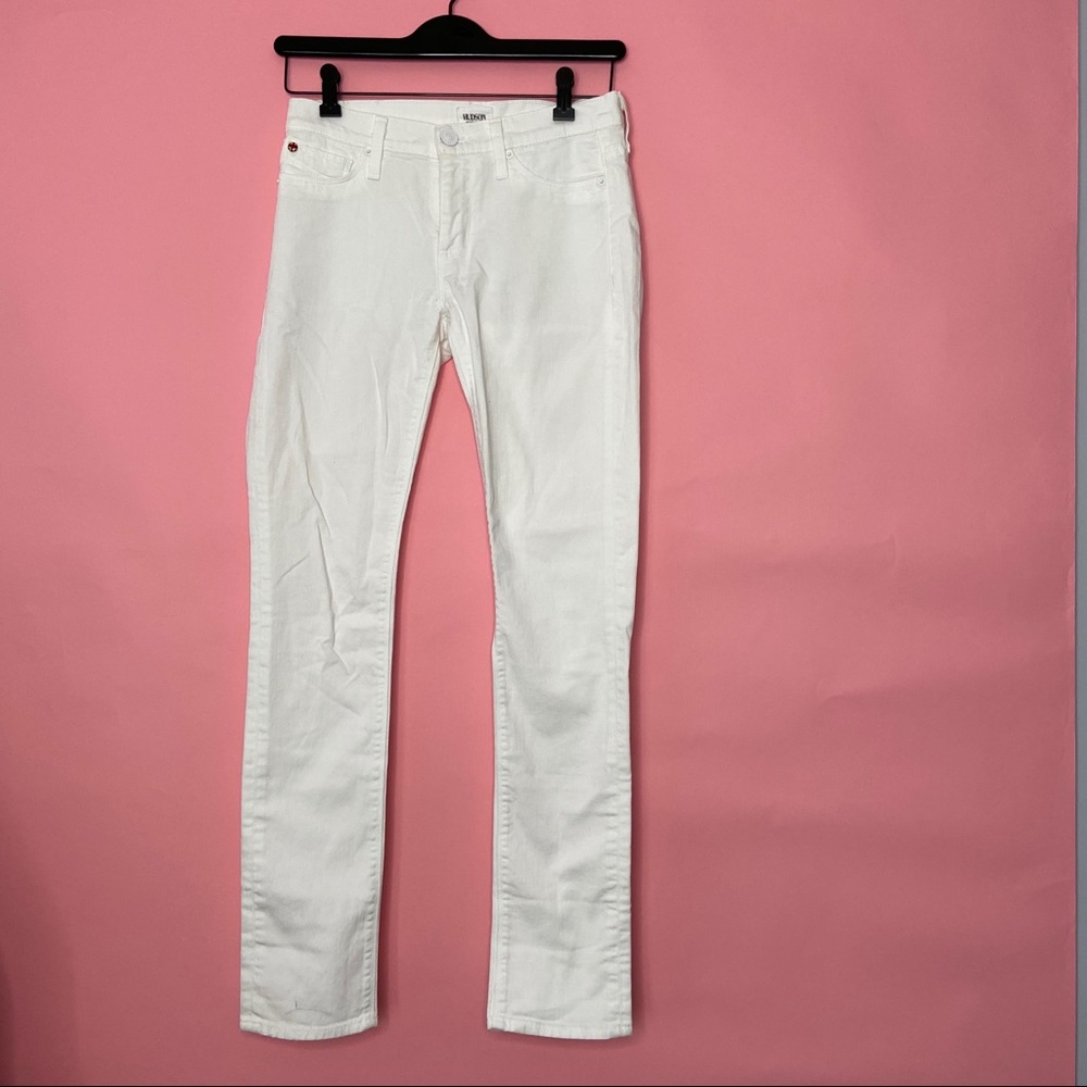 HUDSON • White Skinny Jeans